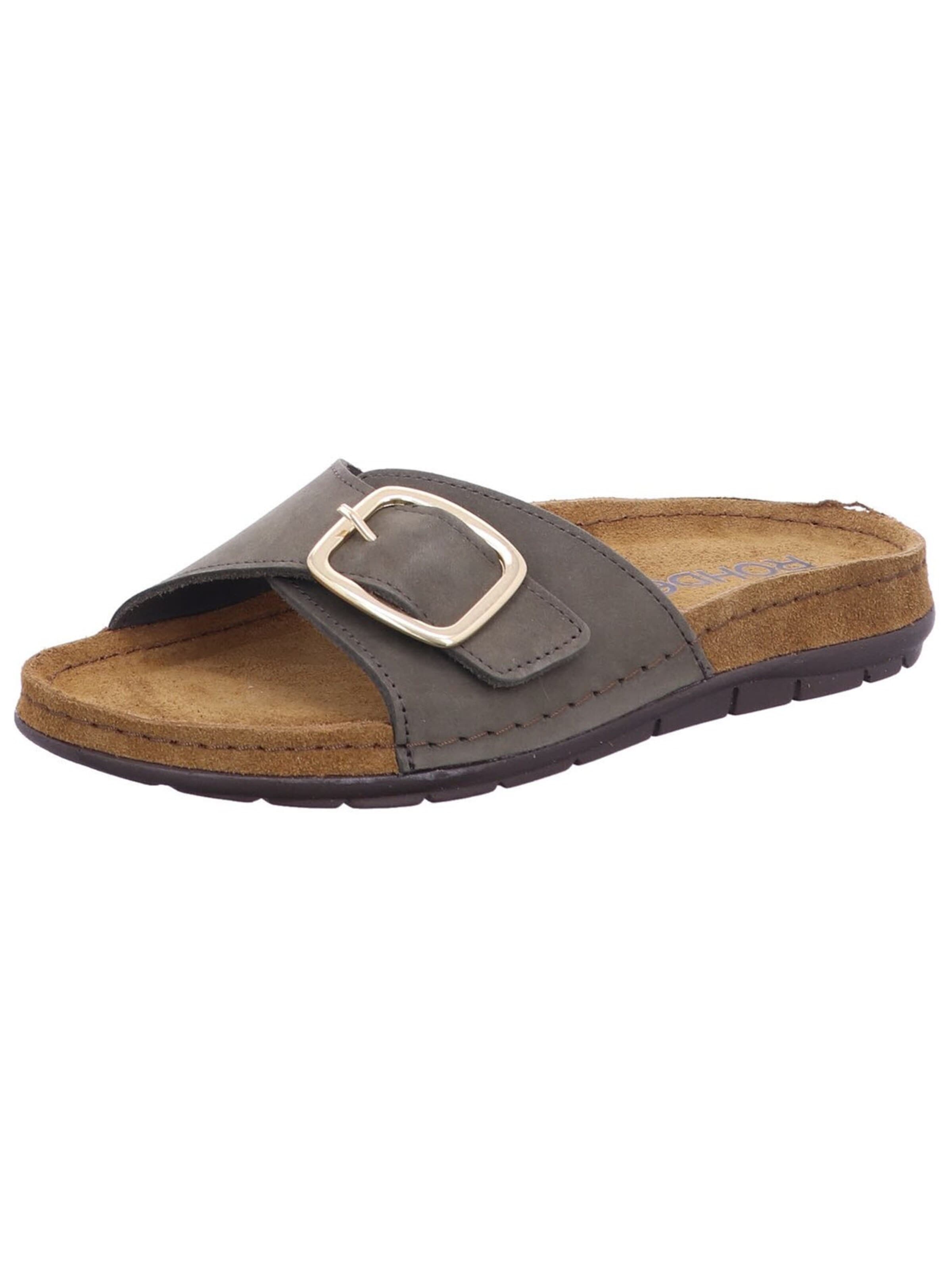ROHDE - Zapatos abiertos 'Pantolette Damen 5875 61 Echtleder in grün' en verde: frente
