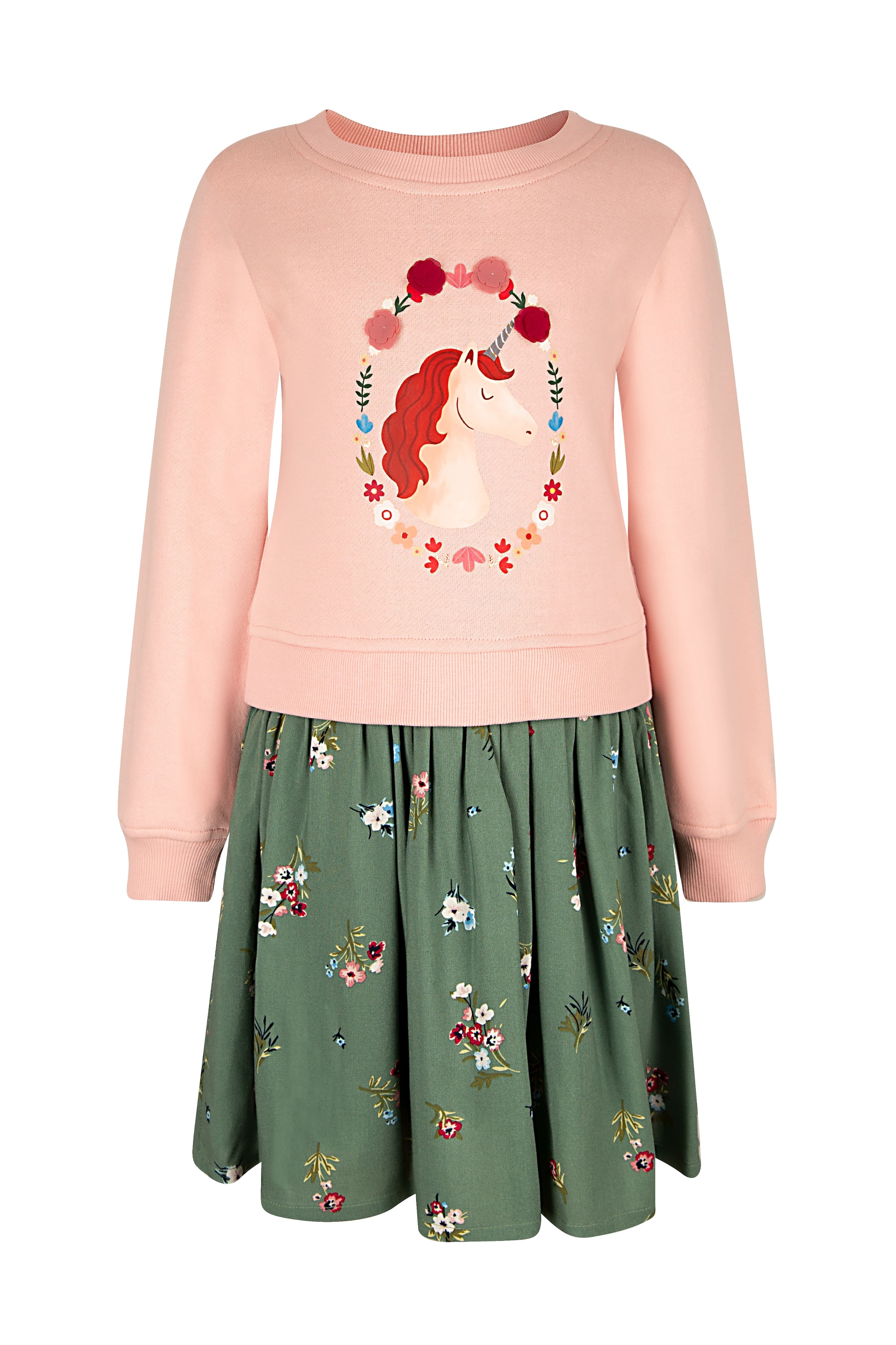 happy girls - Vestido en verde: frente