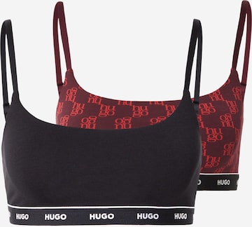HUGO Bustier Melltartó - piros: elől