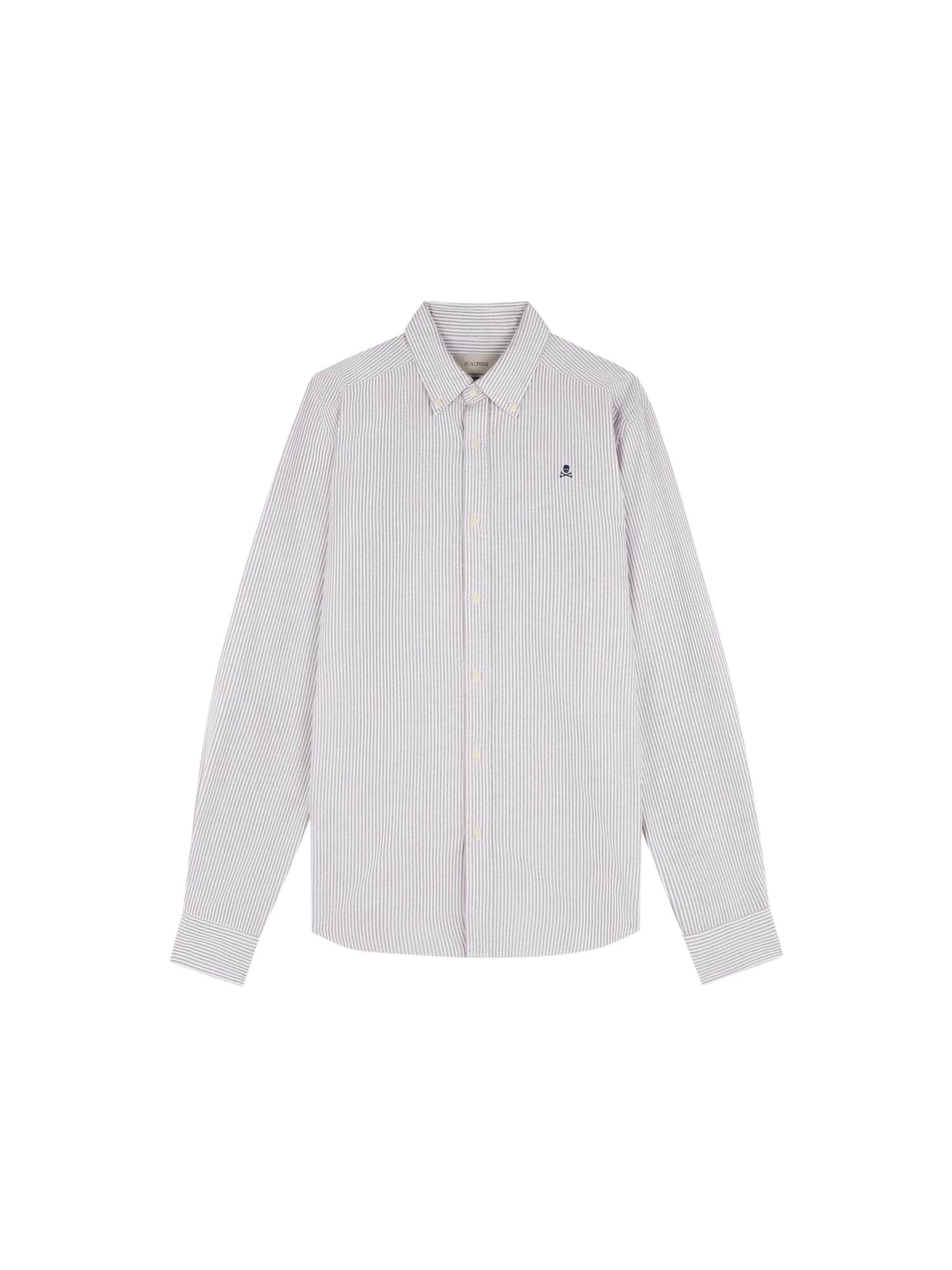 Scalpers Slim fit Button Up Shirt 'New Oxford' in Red: front