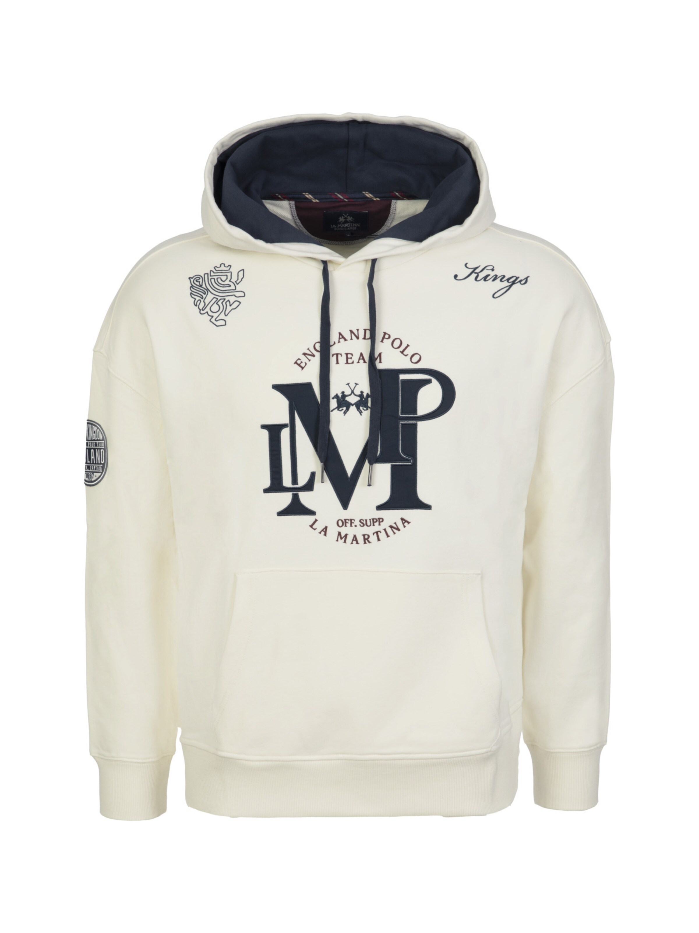 La Martina - Sweatshirt 'MBF309' em bege: frente