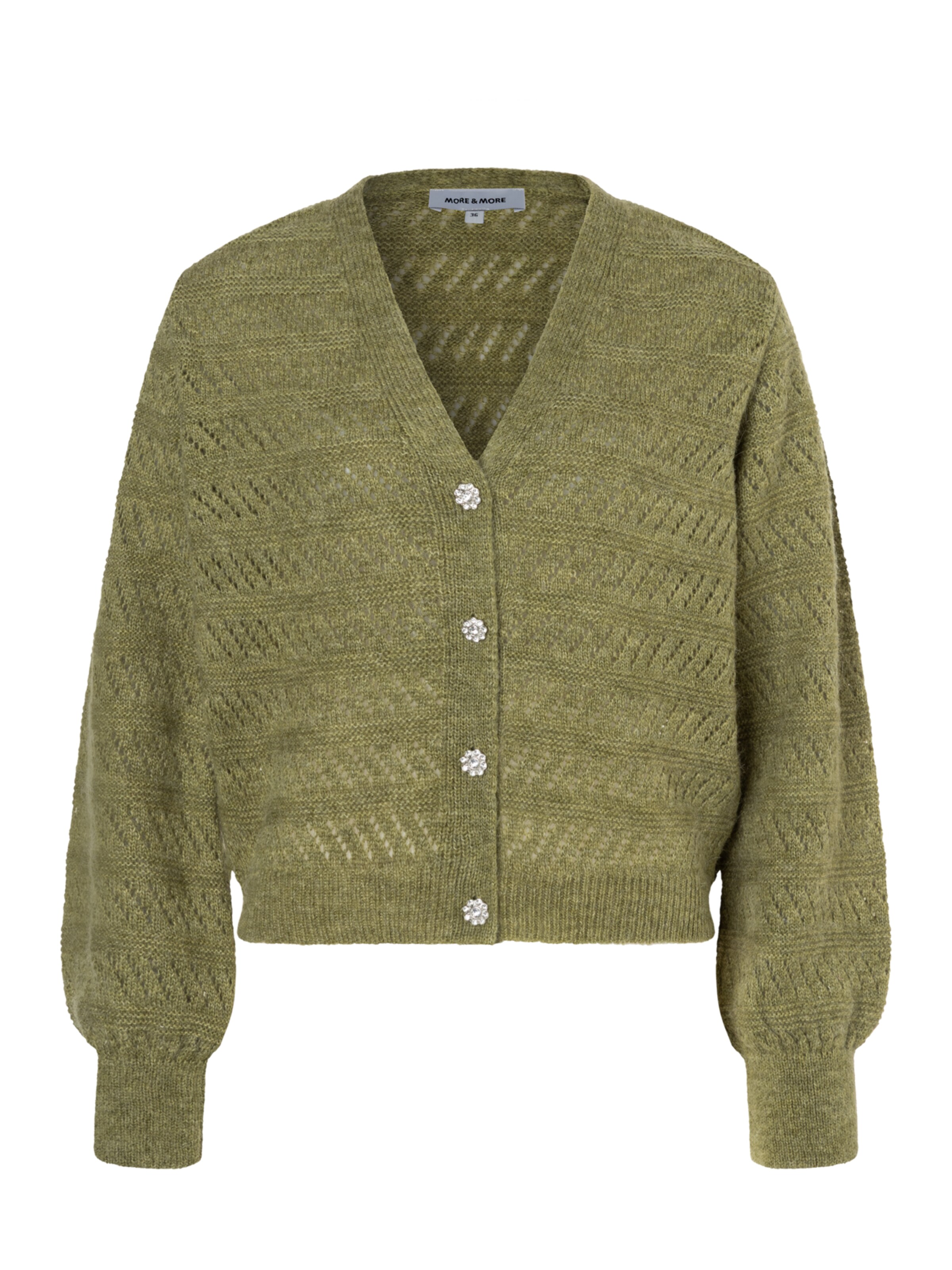 MORE & MORE Strickjacke in Grün: Vorderseite