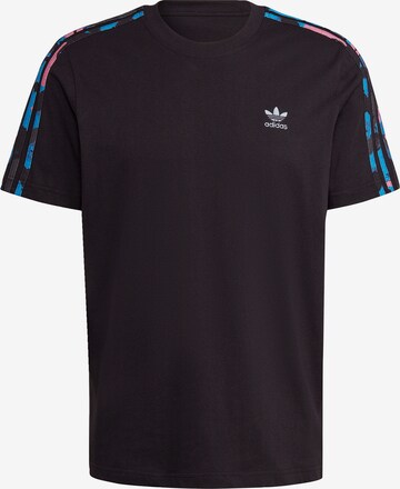 ADIDAS ORIGINALS Koszulka '3-Stripes Camo' w kolorze czarny: przód