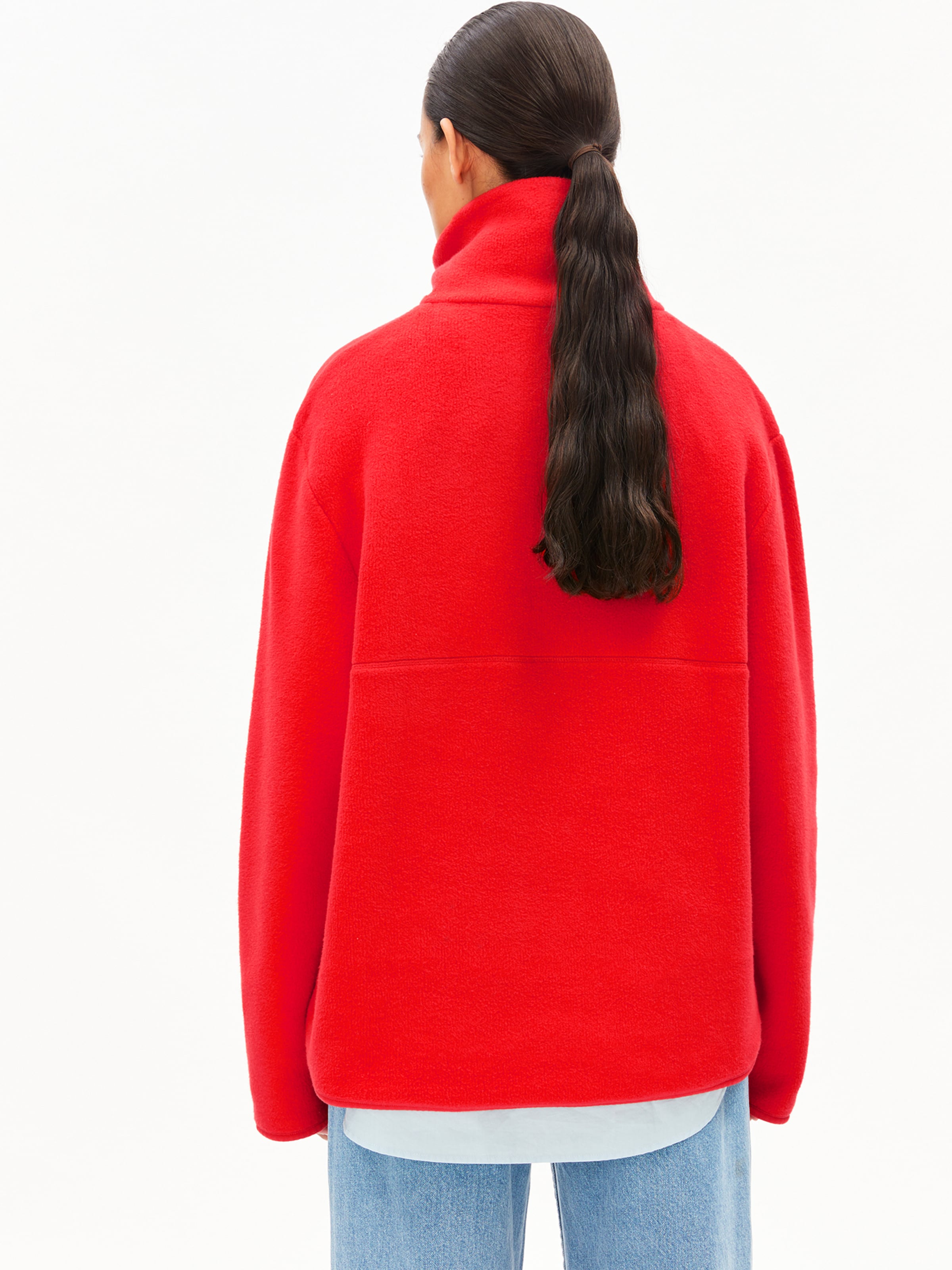 ARMEDANGELS Pullover HAARLEENAA COTTON FLEECE in Rot: Vorderseite