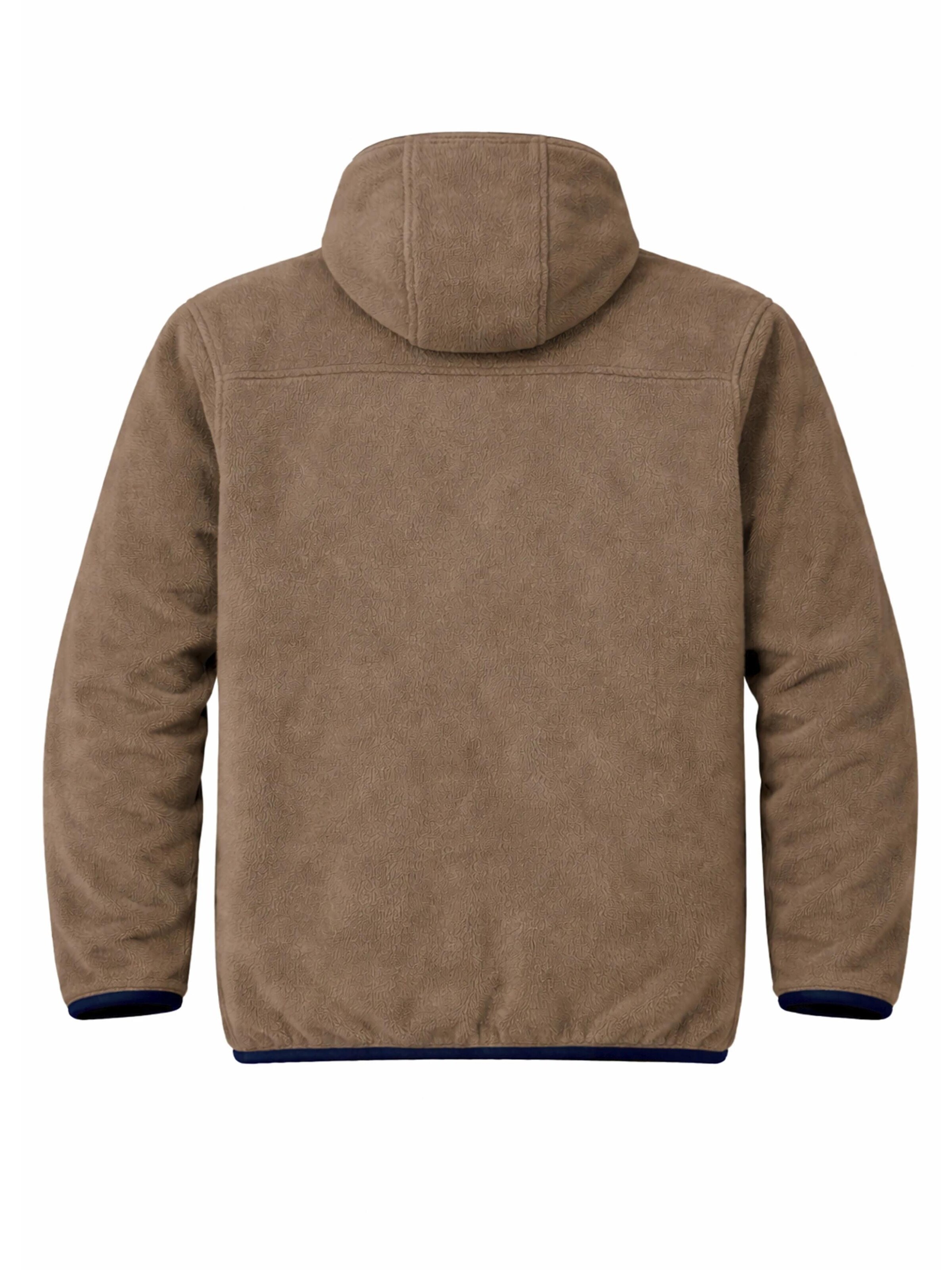 A Question Of (AQO) Tussenjas 'David Micro Fleece Hoodie' in Bruin
