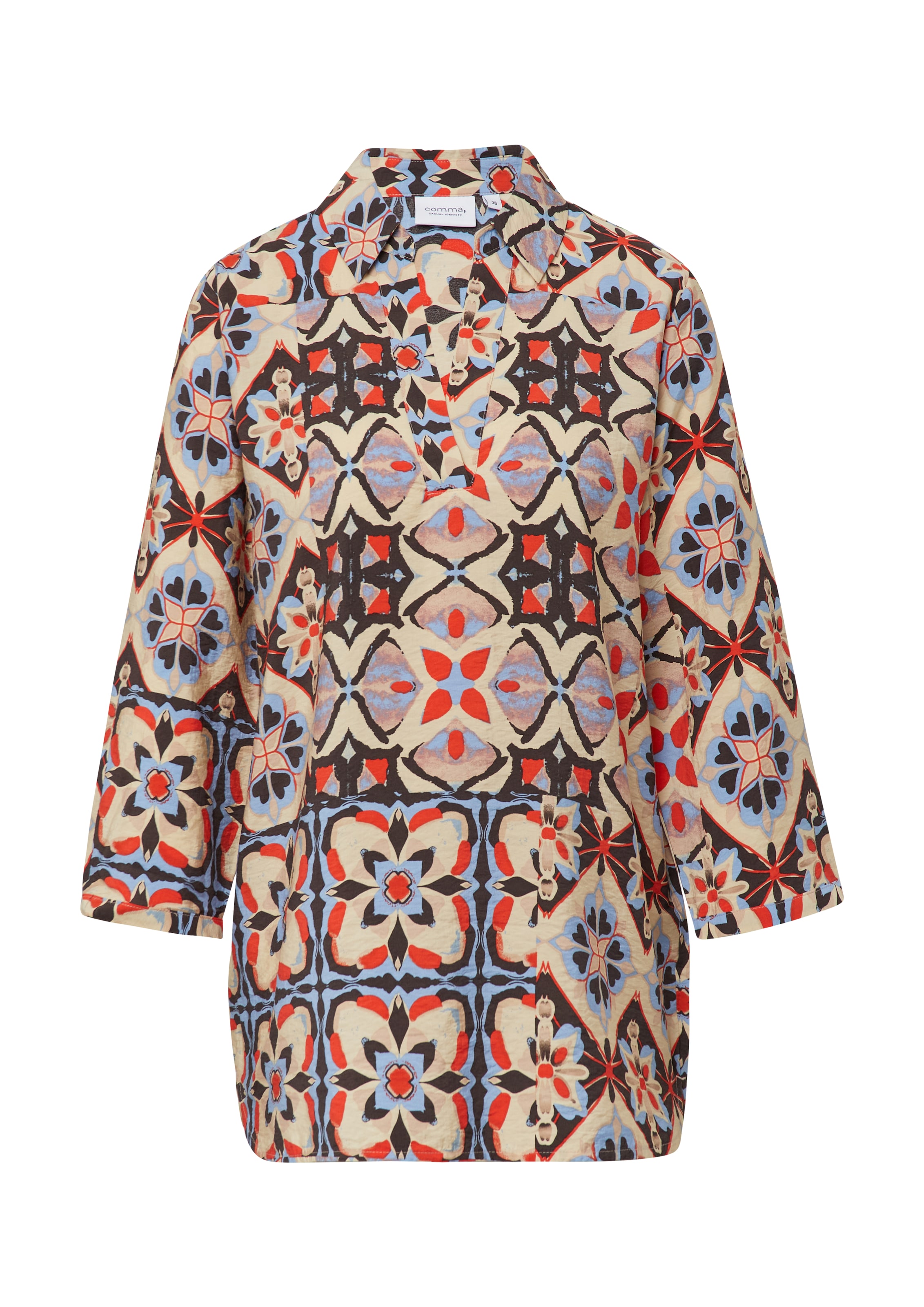 comma casual identity Blouse in Oranje: voorkant