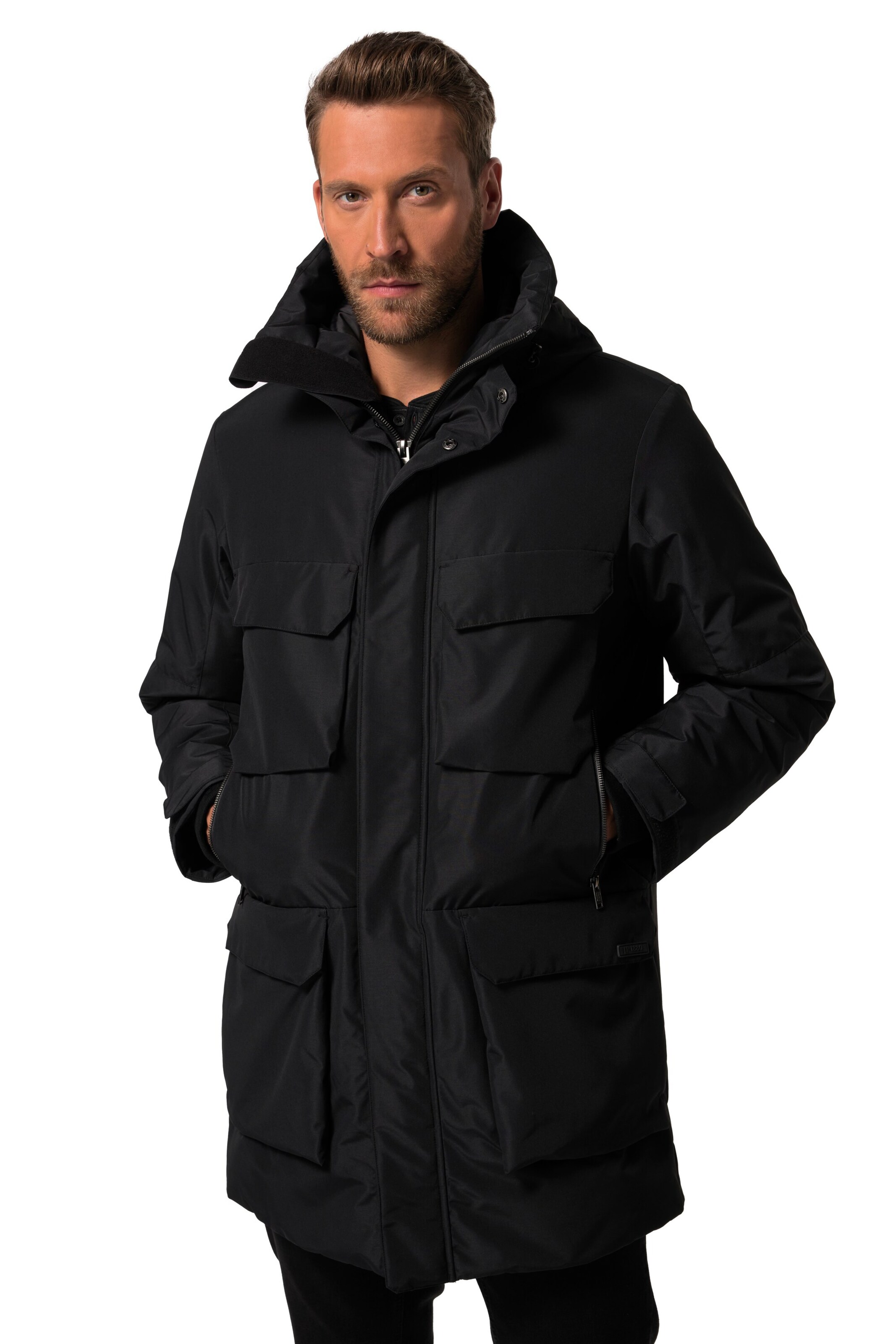 JP1880 Winter Parka in Black: front