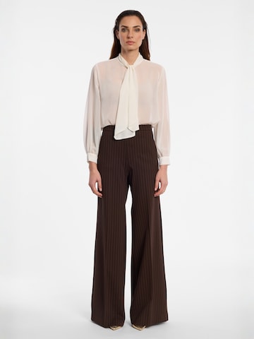 Wide Leg Pantalon à plis ' Eweltis ' Ana Alcazar en marron
