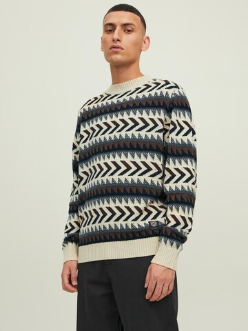 JACK & JONES Sweter 'Percy' w kolorze beżowy: przód