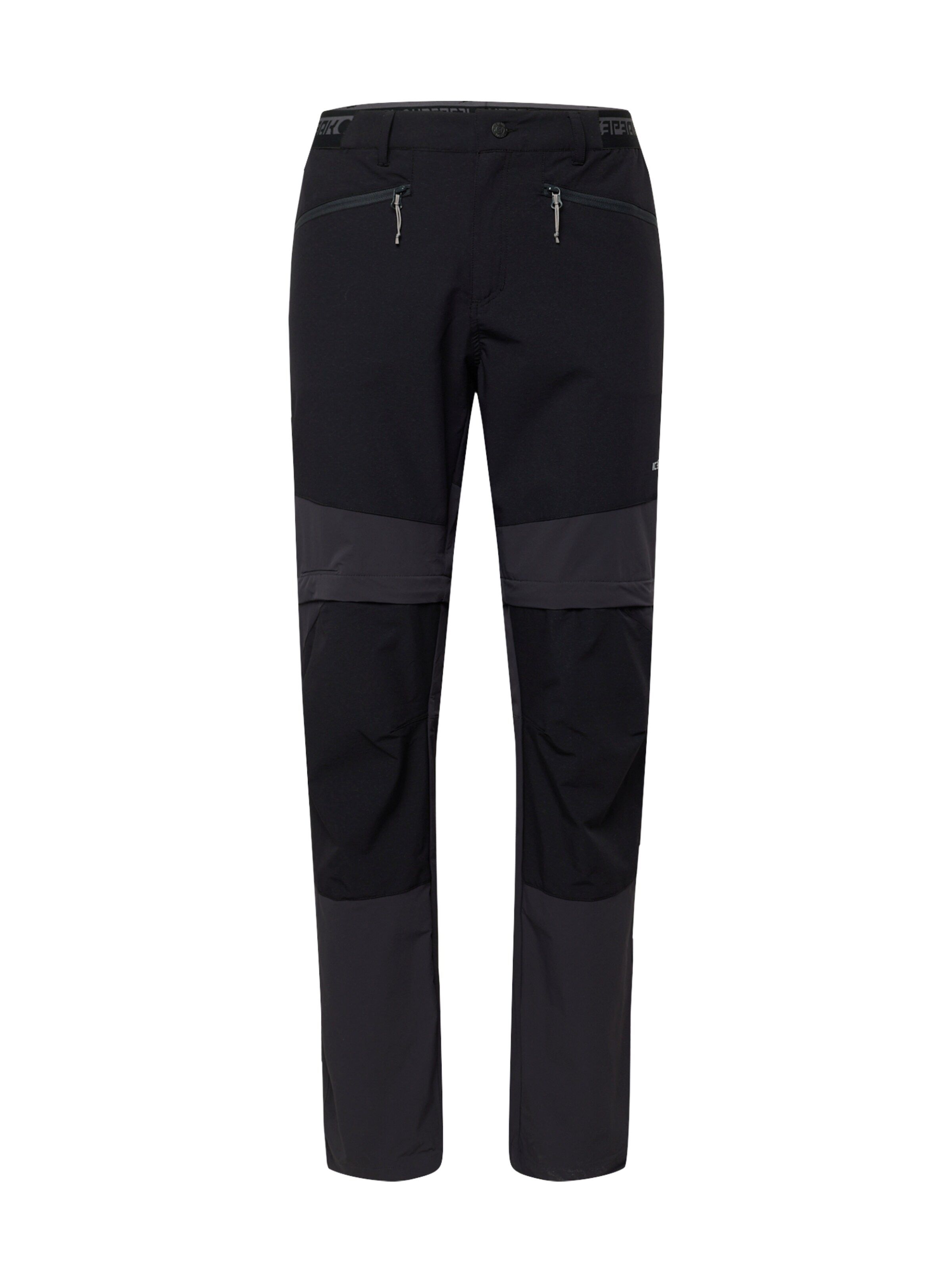 ICEPEAK Regular Outdoor Pants 'Braham' in Black: front