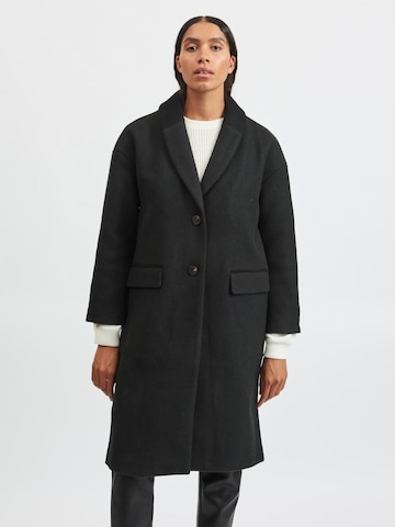 VILA Between-Seasons Coat in Black: front