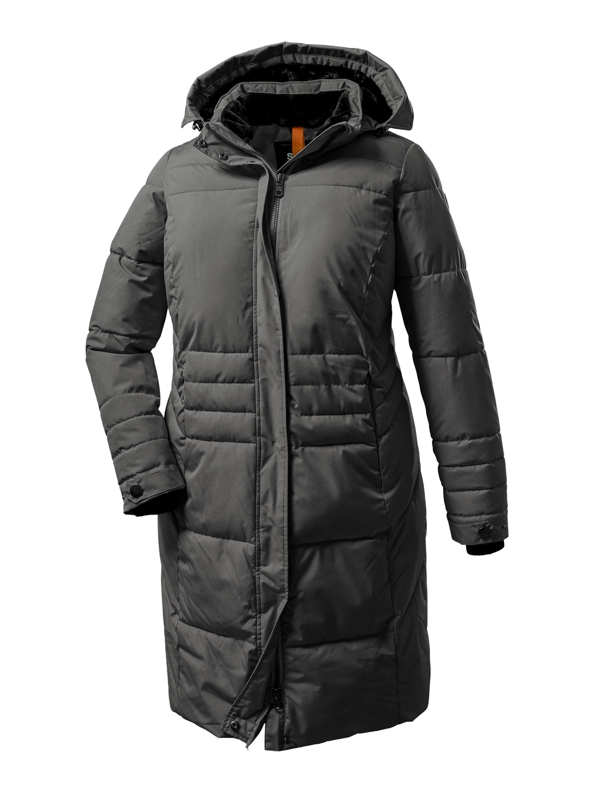 Palton de iarnă de la STOY pe gri: față