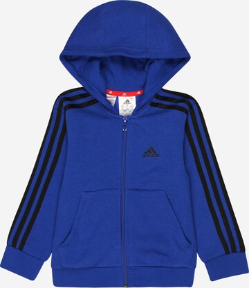 ADIDAS SPORTSWEAR Sportsweatjacke 'Essentials 3-Stripes' in Blau: predná strana