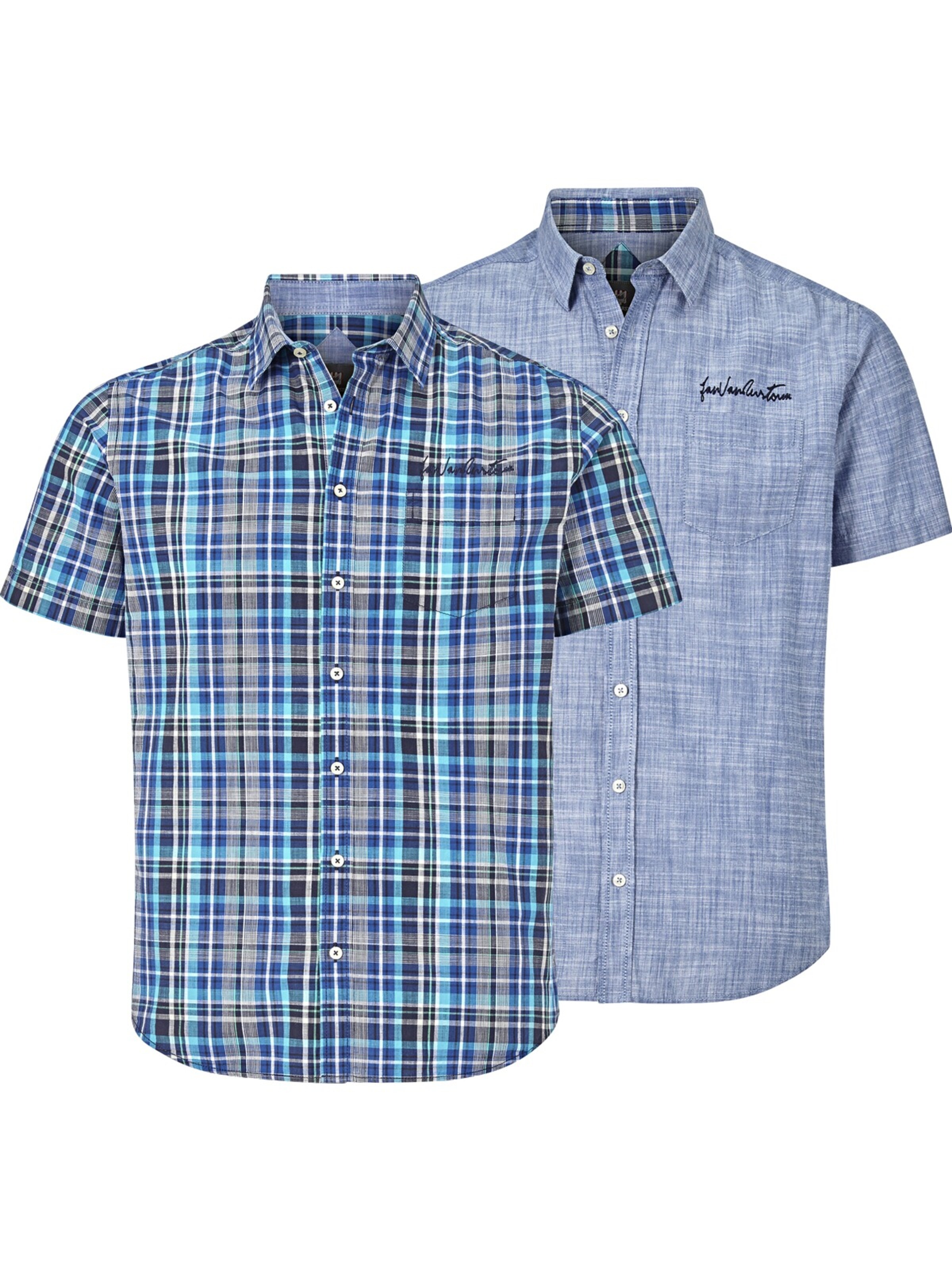 Jan Vanderstorm Comfort Fit Hemd 'Dankward' in Blau: Vorderseite