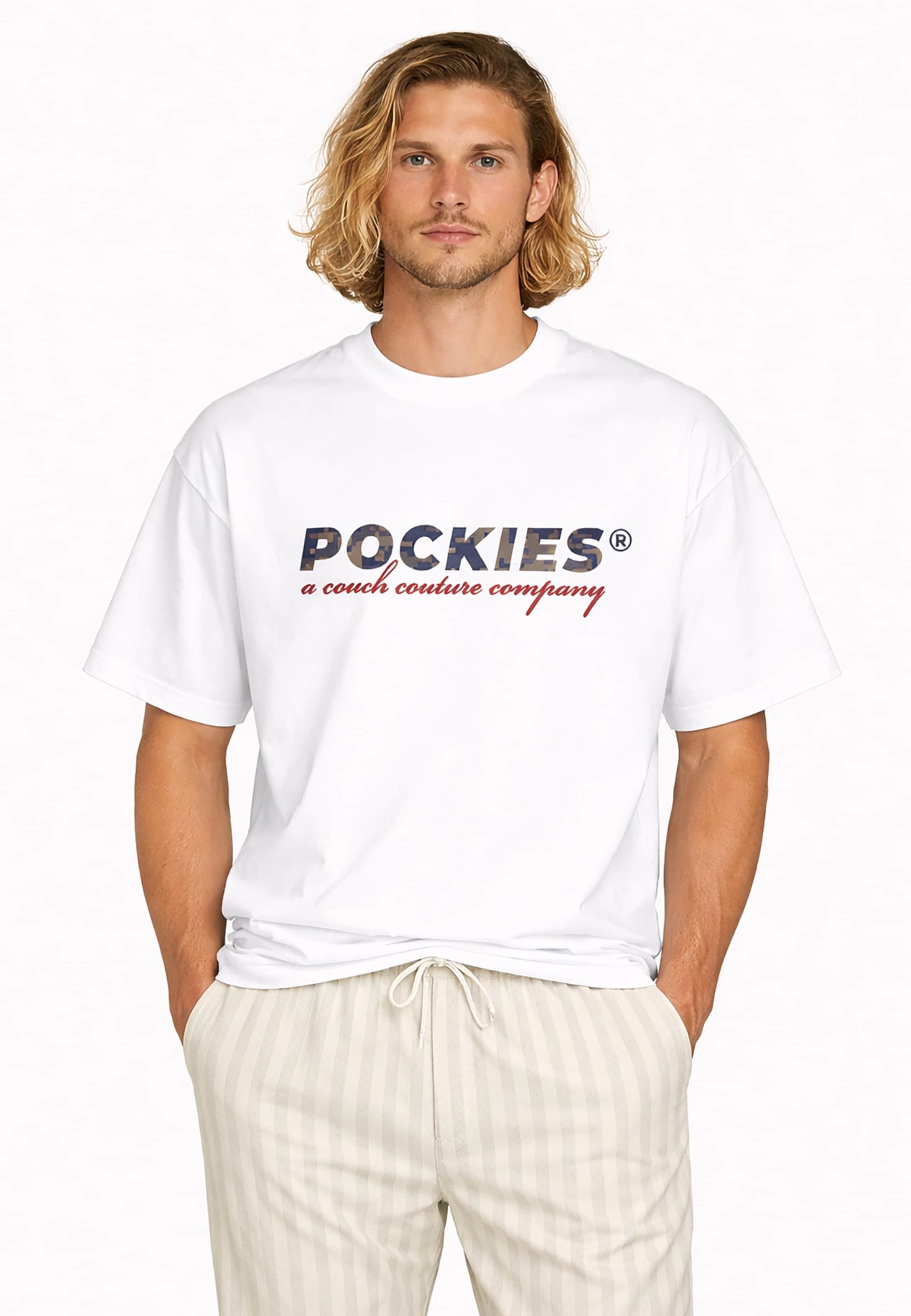 T-Shirt Pockies en blanc : devant