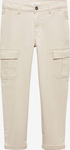 MANGO KIDS Regular Broek in Beige: voorkant