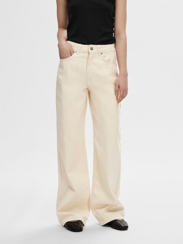 SELECTED FEMME Regular Jeans in Wit: voorkant