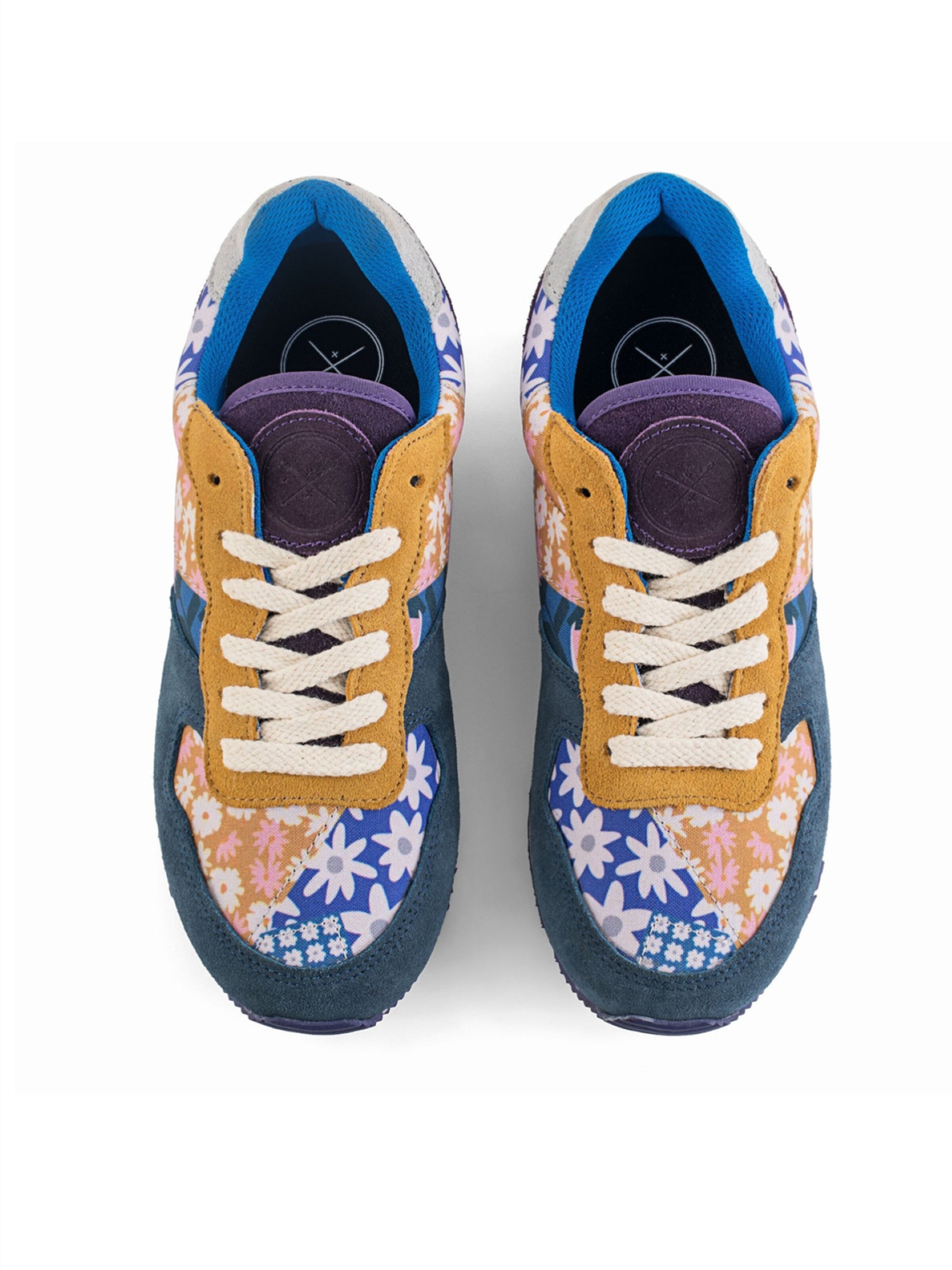inkkas Sneaker low 'Inkkas Hendrix Tennis – handgefertigter Damen-Sneaker mit retro-inspiriertem Patchwork-Design'‌‌‌‌‌ in Mischfarben