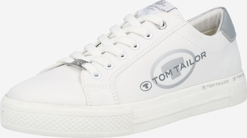 TOM TAILOR - Zapatillas deportivas bajas en blanco: frente