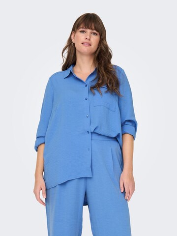 Camicia da donna di ONLY Carmakoma in blu: frontale