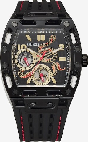 GUESS Uhr 'Phoenix' in Schwarz: Vorderseite