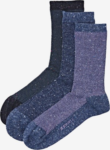 Chaussettes ESPRIT en bleu : devant