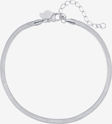 Hey Happiness Fußschmuck 'Snake Flow' in Silber: Vorderseite