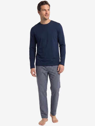 Hanro Pyjama lang 'Night & Day' in Blauw