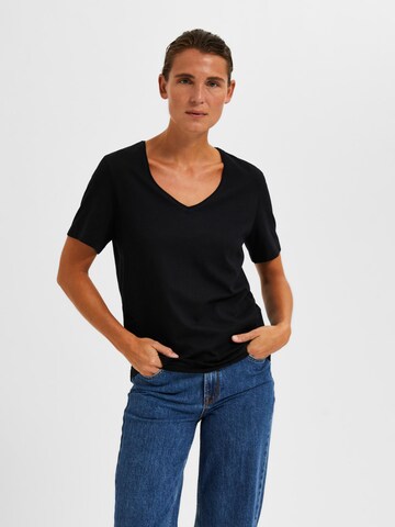 SELECTED FEMME - Camisa em preto: frente