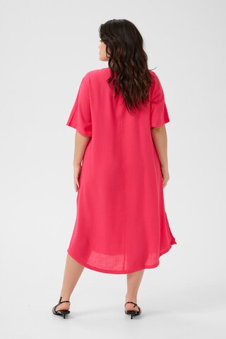 KAFFE CURVE Blusenkleid 'Mille' in Rot