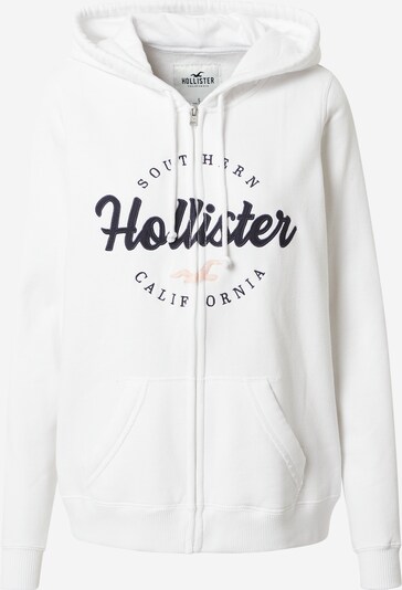 HOLLISTER Суичъри с качулка в нощно синьо / бяло, Преглед на продукта