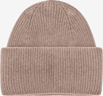 KnowledgeCotton Apparel Beanie in Beige: front