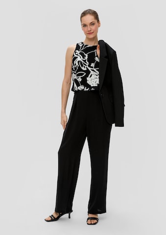 s.Oliver BLACK LABEL Jumpsuit in Zwart: voorkant