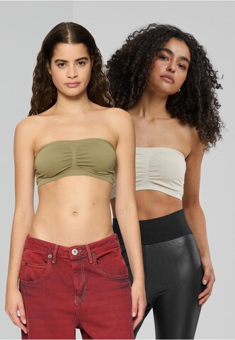 Urban Classics Bandeau Toppi värissä beige: etupuoli