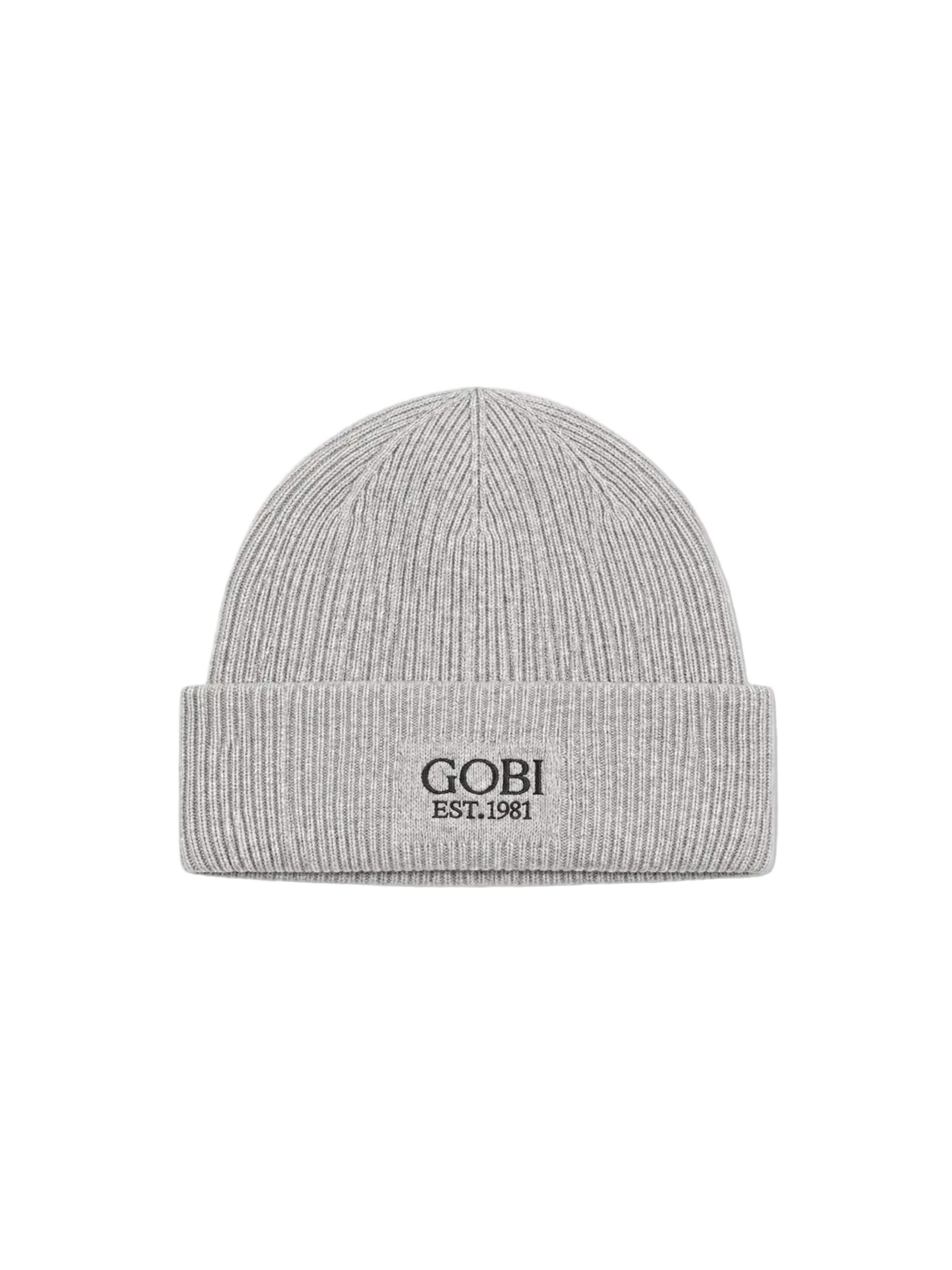 Bonnet GOBI Cashmere en gris : devant