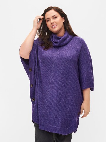 Zizzi Cape 'ARIZONA' in Lila: voorkant