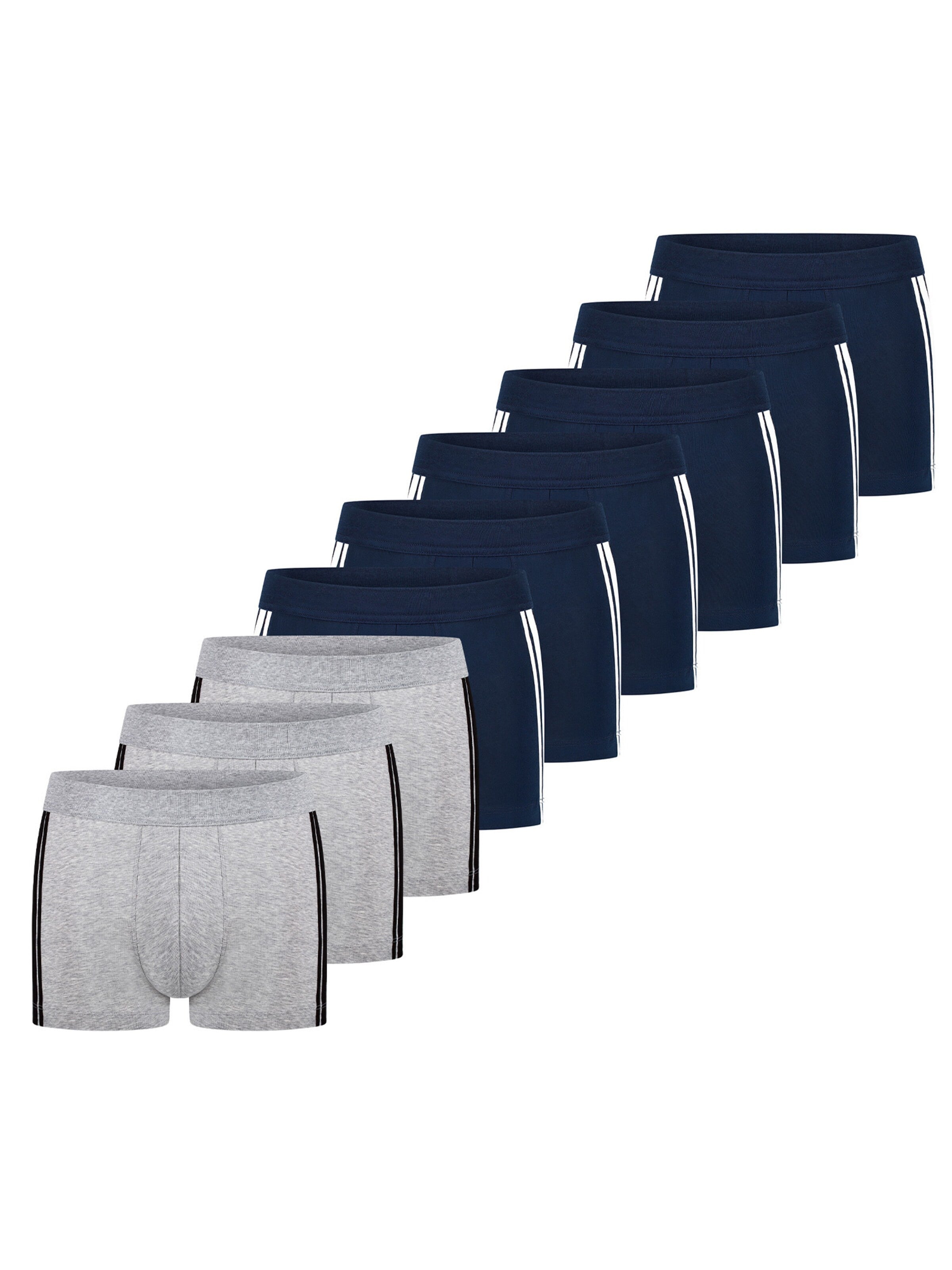 SCHIESSER Boxer shorts '95/5 Stretch - Organic Cotton' in M in mottled black, Item view