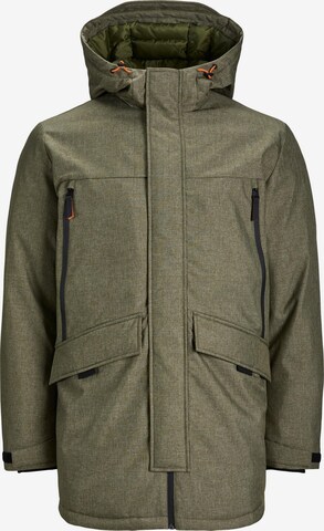 Parka d’hiver 'Black' JACK & JONES en vert : devant