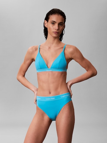 Triangle Hauts de bikini Calvin Klein Swimwear en bleu : devant