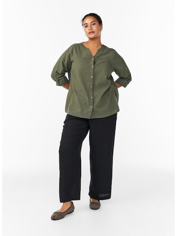 Camicia da donna 'CANANNA' di Zizzi in verde