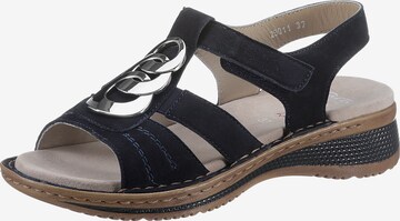 ARA T-Bar Sandals 'ARA' in Blue: front