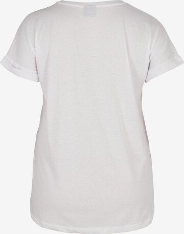 T-shirt 'Mkatja' Zizzi en blanc