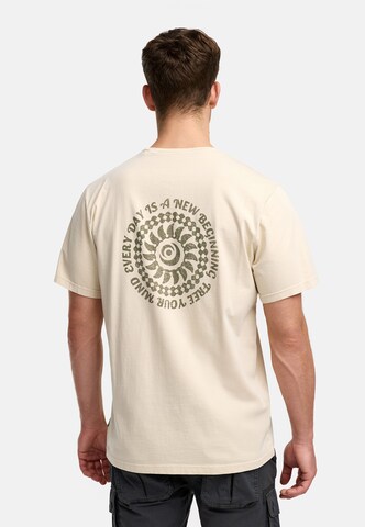 T-Shirt 'Blank' INDICODE JEANS en beige