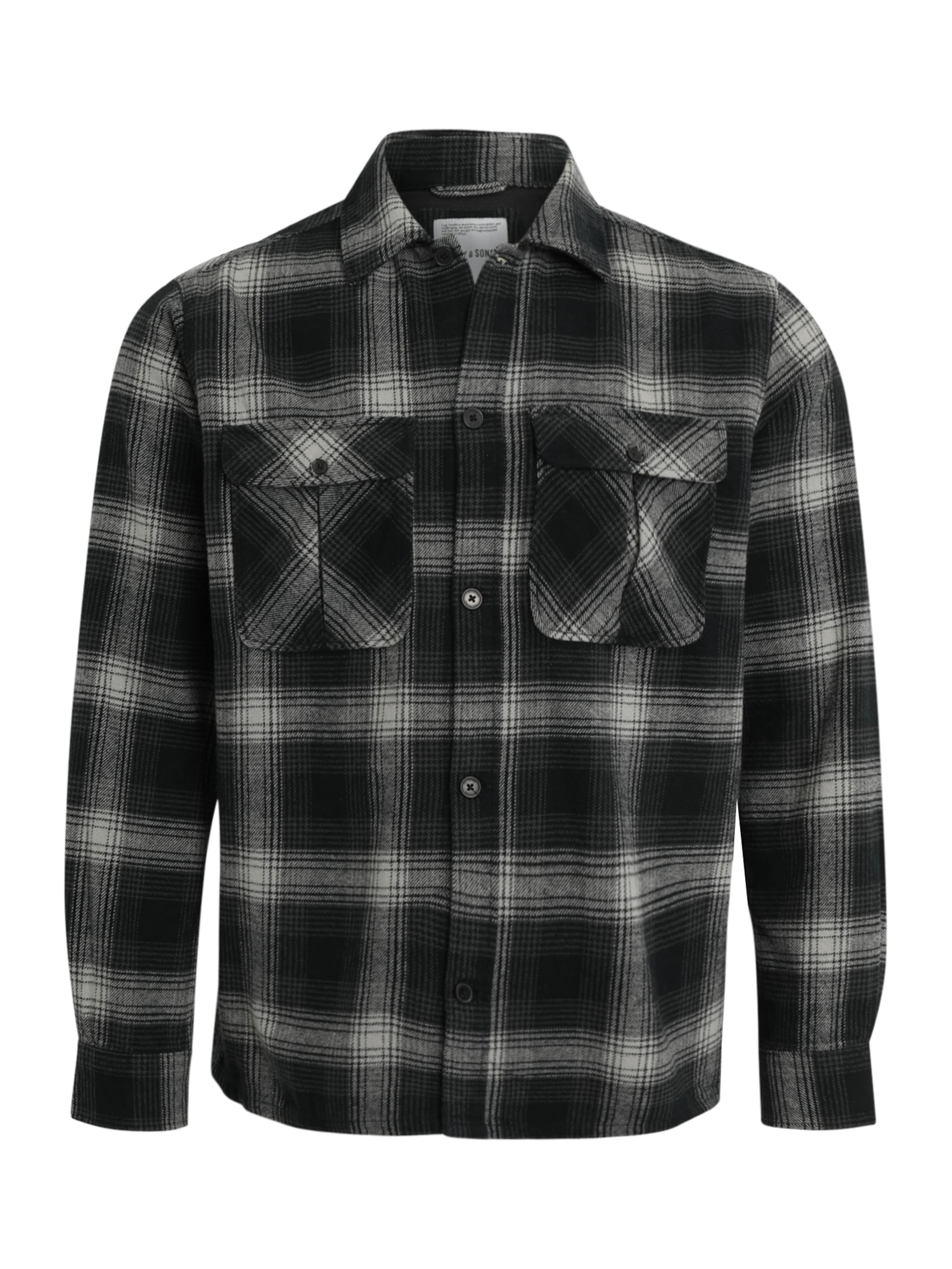 Only & Sons Regular fit Button Up Shirt 'ONSCEDRIC' in Black: front
