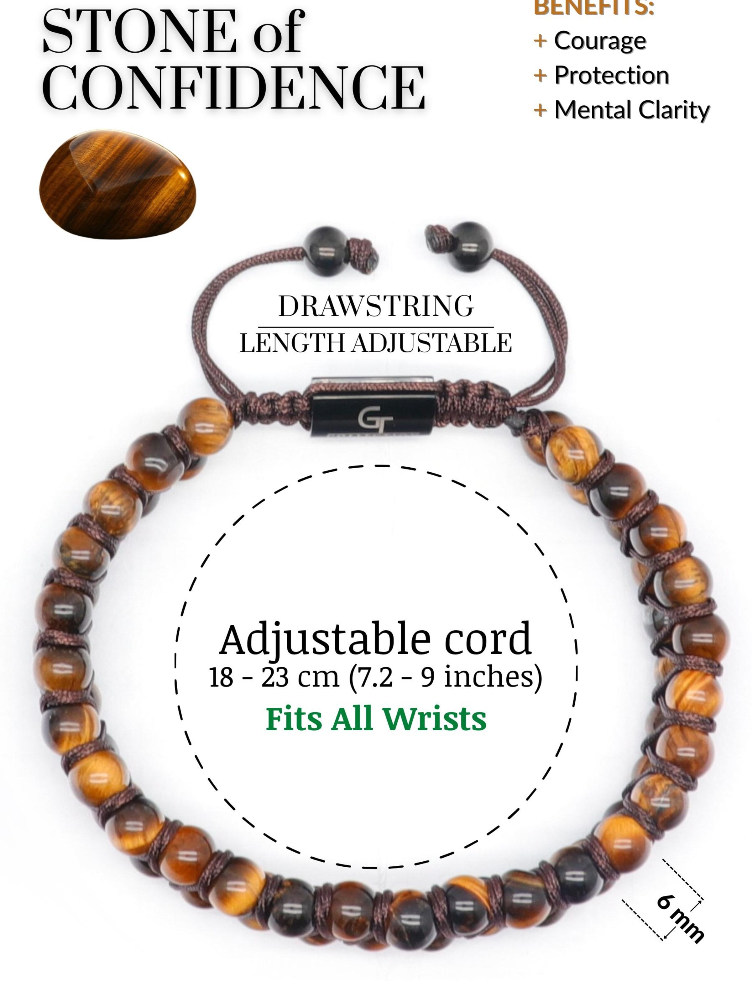 GT Collection Bracelet 'Double-Bead' in Brown