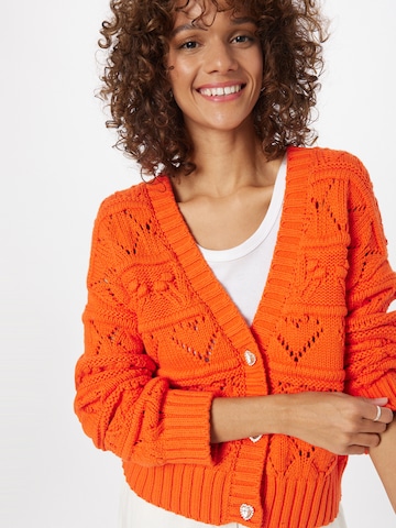 Y.A.S Gebreid vest 'Lovina' in Oranje