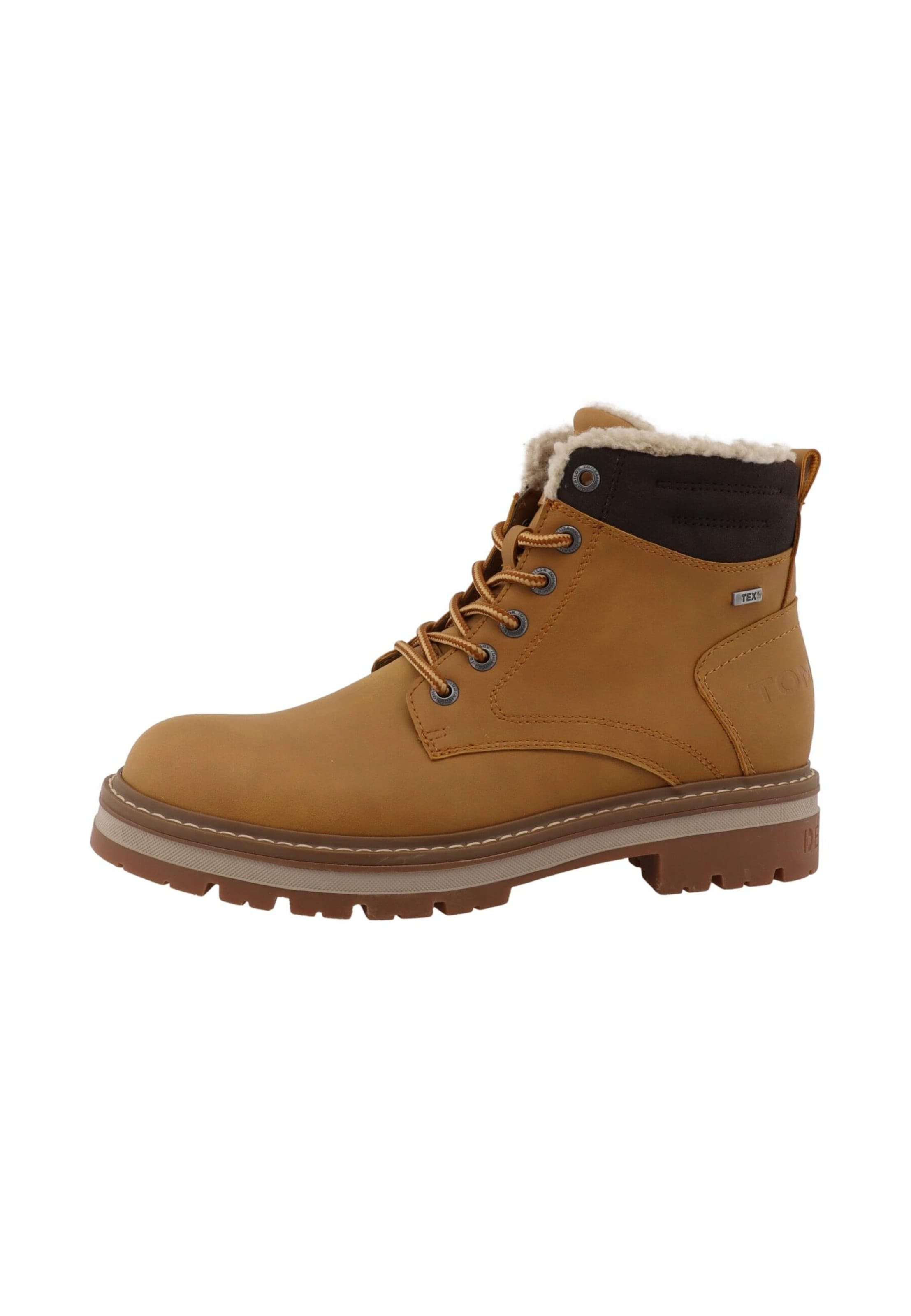 TOM TAILOR Veterboots in Bruin: voorkant