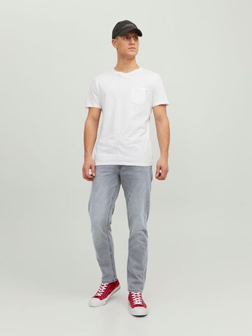 JACK & JONES Tapered Jeans 'Mike' in Grau