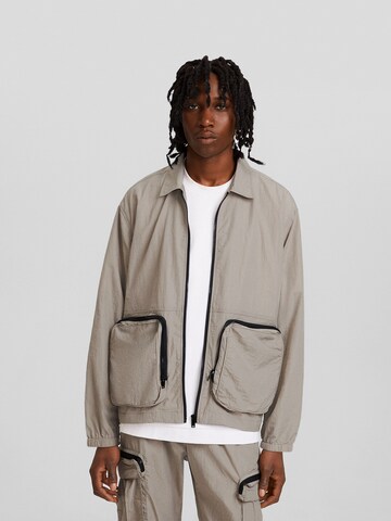 Bershka Between-season jacket in Grey: front