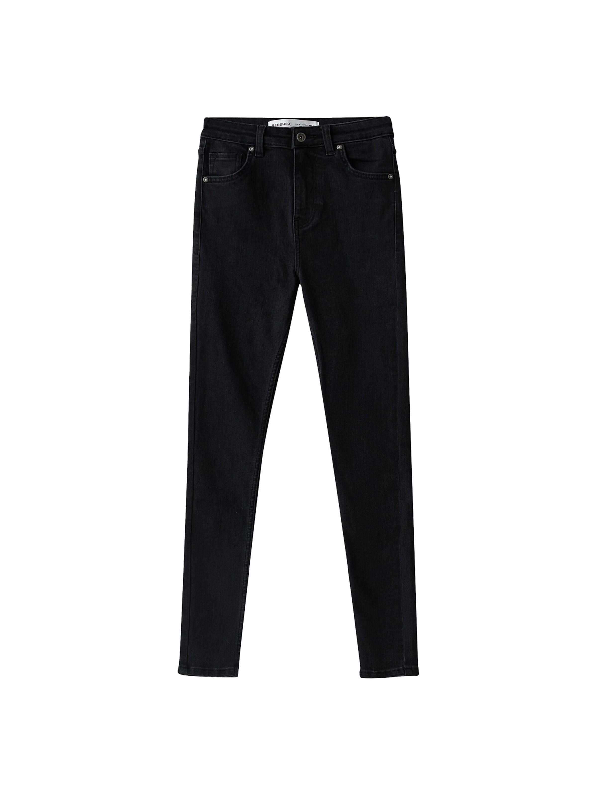 Bershka Skinny Džíny – černá: přední strana